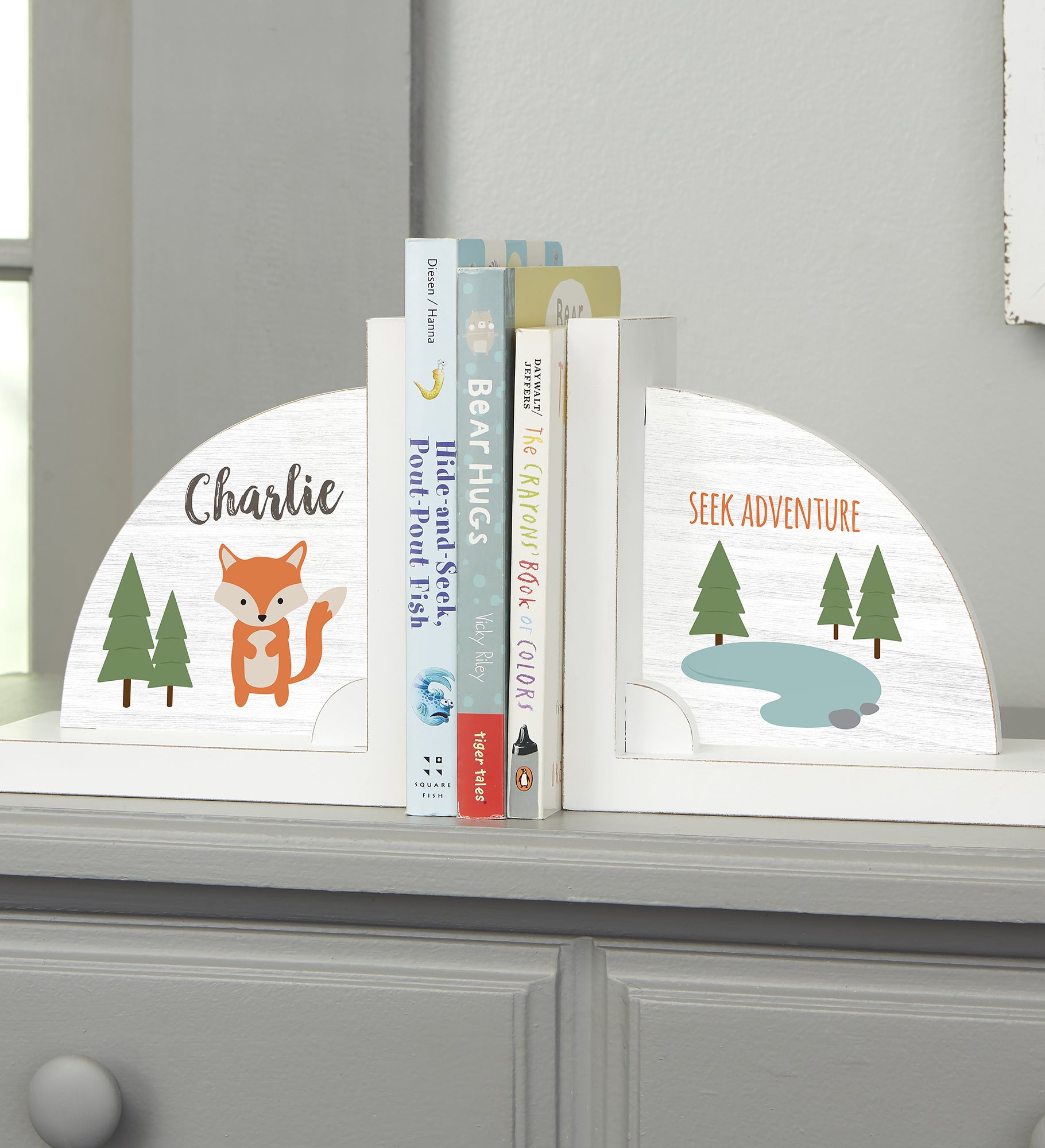 Woodland Adventure Personalized Bookends